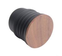 Linnkyfloa Silicone Coffee Grinder Single Dose Funnel for Hopper Espresso Machines - Blowing Cleaning Tool with Wooden Lid 7.6 X 7 X 7 Cm Compatible Having For Wpm(WOODEN LID)