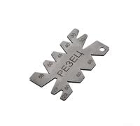 Linnkyfloa Stainless Steel Thread Cutting Gauge Angle Measuring Tool for Metal Lathe, Nickel Plated with 2.3.4.5.6.8.10.12 Sizes, Includes 117°/125°/130°/135°(PE3EU)