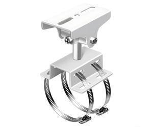 Linnkyfloa Sturdy Iron Bracket with 2x 100mm Adjustable Loops | Solid iron construction, rust-resistant coating, for durable build, long-lasting stability, white finish