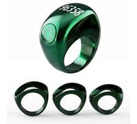 Linnkyfloa Tasbih Ring : Digital Prayer Counter with 5 Reminders, IP68 Waterproof, LED Display, 45mAh, Adjustable Fit 18-22mm(Green)
