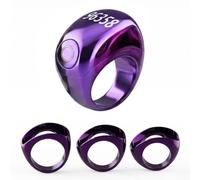 Linnkyfloa Tasbih Ring : Digital Prayer Counter with 5 Reminders, IP68 Waterproof, LED Display, 45mAh, Adjustable Fit 18-22mm(Purple)
