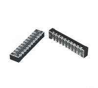 Linnkyfloa TB-2510 600V 25A Dual-Row Screw Terminal Block, 10-Position Barrier Strip Wiring - Polycarbonate Housing, 0.5-2.5 mm² Wire Range, with Removable Insulation