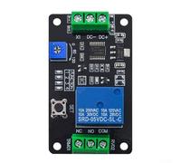 Linnkyfloa TRM01 Multi-Function Delay Timer For Relay - 0.1-120s Adjustable On/Off/Delay Trigger/Self-Locking, 5V DC, Reverse-Connection Protected, Compact 35x