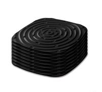 Linnkyfloa Washable Chicken Nesting Pads Soft Plastic Hen Box Mats Reusable Bedding Egg Cracks Fit 11.8x11.8 Inch Poultry(8pcs black)