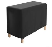Linnkyfloa Waterproof Raised Garden Bed Winter, Heavy Duty Oxford Plant Box Protector with Vents & Drawstring, Dust Snow Wind Resistant Elevated Tarp, Black 122x61x77cm(420D：122 * 61 * 77cm)