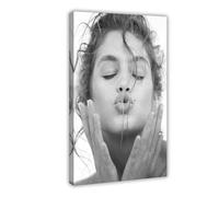 LINNPE Cindy Crawford- Photography Prints Canvas Poster Wall Art Decor Print Picture Paintings for Living Room Bedroom Decoration 16x24inch(40x60cm)