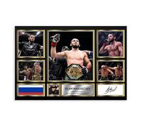 LINNPE Islam Makhachev UFC Fighter Signed Autographed Canvas Poster Bedroom Decor Landscape Office Room Decor Gift 20x30inch(50x75cm)