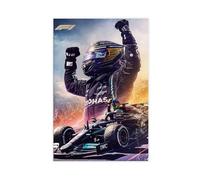 LINNPE Lewis Hamilton F1 Canvas Wall Art Canvas Poster Wall Art Decor Print Picture Paintings for Living Room Bedroom Decoration 12x18inch(30x45cm)