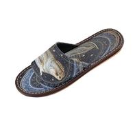 Linnyio Abstract Animal Hippopotamus Travel Beach Slippers for Youth Lightweight Waterproof Open Toe Sandals Non-Slip for Indoor & Outdoor Women Men