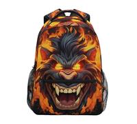 Linnyio Angry Fired Animal Chimpanzee School Backpack for Girls Boys Bookbags Stylish Design Student Bags