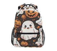 Linnyio Black Pumpkins Cute Spirits School Backpack for Girls Boys Bookbags Stylish Design Student Bags