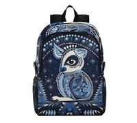 Linnyio Blue Abstract Cute Lemur Foldable Waterproof Lightweight Backpack Hiking Daypack Packable for Travel Camping Outdoor
