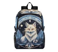 Linnyio Blue Abstract Fox Foldable Waterproof Lightweight Backpack Hiking Daypack Packable for Travel Camping Outdoor