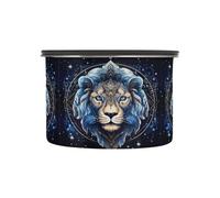 Linnyio Blue Cool Lion Coffee Storage Containers Jar Food Canisters Set for Kitchen Counter Pantry,Ideal for Sugar Flour Tea Candy Oats