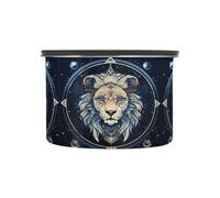 Linnyio Blue Cool Lion Coffee Storage Containers Jar Food Canisters Set for Kitchen Counter Pantry,Ideal for Sugar Flour Tea Candy Oats