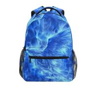 Linnyio Blue Phoenix Rising Flames School Backpack for Girls Boys Bookbags Stylish Design Student Bags