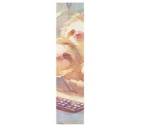 Linnyio Cartoon Cute Sloths Skateboard Grip Tape Sheets Graphic Longboard Griptape BUBBLE FREE Anti-Slip Tapes for Teens Girls Boys