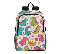 Linnyio Colorful Dinosaurs Fun Bright Foldable Waterproof Lightweight Backpack Hiking Daypack Packable for Travel Camping Outdoor