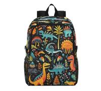 Linnyio Colorful Dinosaurs Vibrant Jungle Foldable Waterproof Lightweight Backpack Hiking Daypack Packable for Travel Camping Outdoor