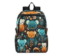 Linnyio Colorful Koalas Flowers Forest Adorable Foldable Waterproof Lightweight Backpack Hiking Daypack Packable for Travel Camping Outdoor