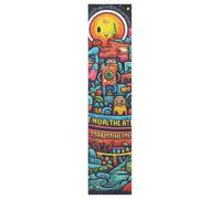 Linnyio Colorful Sloths Whimsical Skateboard Grip Tape Sheets Graphic Longboard Griptape BUBBLE FREE Anti-Slip Tapes for Teens Girls Boys