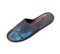 Linnyio Cool Blue Chimpanzee Travel Beach Slippers for Youth Lightweight Waterproof Open Toe Sandals Non-Slip for Indoor & Outdoor Women Men