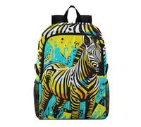 Linnyio Cool Doodle Art Zebras Foldable Waterproof Lightweight Backpack Hiking Daypack Packable for Travel Camping Outdoor