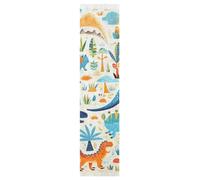 Linnyio Cute Doodle Dinosaur Skateboard Grip Tape Sheets Graphic Longboard Griptape BUBBLE FREE Anti-Slip Tapes for Teens Girls Boys