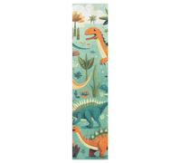 Linnyio Cute Doodle Green Dinosaur Skateboard Grip Tape Sheets Graphic Longboard Griptape BUBBLE FREE Anti-Slip Tapes for Teens Girls Boys