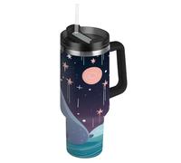 Linnyio Cute Funny Cartoon Walrus Stainless Steel Car Cup Holder Water Bottle BPA-Free Vacuum Insulated Tumblers