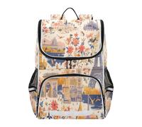 Linnyio Eiffel Tower Paris Beautiful Bookbag Student Backpack High-capacity Bag for Girls Boys