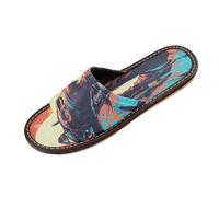 Linnyio Fancy Watercolor Chimpanzee Travel Beach Slippers for Youth Lightweight Waterproof Open Toe Sandals Non-Slip for Indoor & Outdoor Women Men