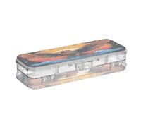 Linnyio Fancy Watercolor Condor Clear Pencil Cases Box Pen Case Organizer for School Office