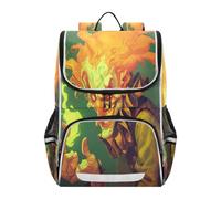 Linnyio Fiery Flame Mysterious Bookbag Student Backpack High-capacity Bag for Girls Boys