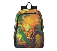 Linnyio Fiery Flame Mysterious Foldable Waterproof Lightweight Backpack Hiking Daypack Packable for Travel Camping Outdoor