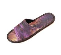 Linnyio Fired Angry Fox Travel Beach Slippers for Youth Lightweight Waterproof Open Toe Sandals Non-Slip for Indoor & Outdoor Women Men