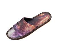 Linnyio Fired Angry Lion Travel Beach Slippers for Youth Lightweight Waterproof Open Toe Sandals Non-Slip for Indoor & Outdoor Women Men