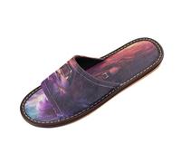 Linnyio Fired Angry Lion Travel Beach Slippers for Youth Lightweight Waterproof Open Toe Sandals Non-Slip for Indoor & Outdoor Women Men
