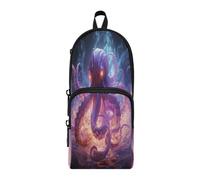 Linnyio Fired Angry Octopus Pencil Case Funny Schoolbag Type Pen Bags for Kids Boys
