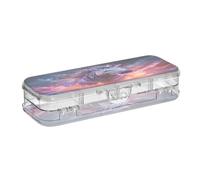 Linnyio Fired Angry Zebra Clear Pencil Cases Box Pen Case Organizer for School Office