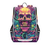 Linnyio Fired Skull Monster Bookbag Student Backpack High-capacity Bag for Girls Boys