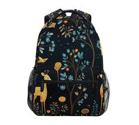 Linnyio Flower Cartoon Art Giraffes School Backpack for Girls Boys Bookbags Stylish Design Student Bags