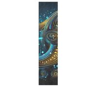Linnyio Golden Platypus Swirling Blue Artistic Skateboard Grip Tape Sheets Graphic Longboard Griptape BUBBLE FREE Anti-Slip Tapes for Teens Girls Boys