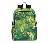 Linnyio Green Leopards Jungle Wildlife Foldable Waterproof Lightweight Backpack Hiking Daypack Packable for Travel Camping Outdoor