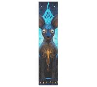 Linnyio Mystical Kangaroo Glowing Skateboard Grip Tape Sheets Graphic Longboard Griptape BUBBLE FREE Anti-Slip Tapes for Teens Girls Boys