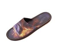Linnyio Purple Angry Sea Turtle Travel Beach Slippers for Youth Lightweight Waterproof Open Toe Sandals Non-Slip for Indoor & Outdoor Women Men