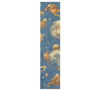 Linnyio Sloths Planet Space Stars Blue Skateboard Grip Tape Sheets Graphic Longboard Griptape BUBBLE FREE Anti-Slip Tapes for Teens Girls Boys