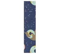 Linnyio Sloths Relaxing Donuts Cute Skateboard Grip Tape Sheets Graphic Longboard Griptape BUBBLE FREE Anti-Slip Tapes for Teens Girls Boys