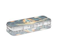 Linnyio Space Rocket Moon Clear Pencil Cases Box Pen Case Organizer for School Office