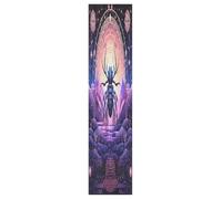 Linnyio Spider Pink Glow Mystical Circular Skateboard Grip Tape Sheets Graphic Longboard Griptape BUBBLE FREE Anti-Slip Tapes for Teens Girls Boys